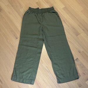 Briggs New York Olive Green Linen Pants